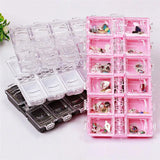 Adjustable Plastic Storage Box Case Organizer for Beads Earring Jewelry