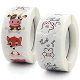 500pcs 1inch Cartoon Animal Children Sticker Label Thank You Toy Game Sticker