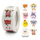 500pcs 1inch Cartoon Animal Children Sticker Label Thank You Toy Game Sticker