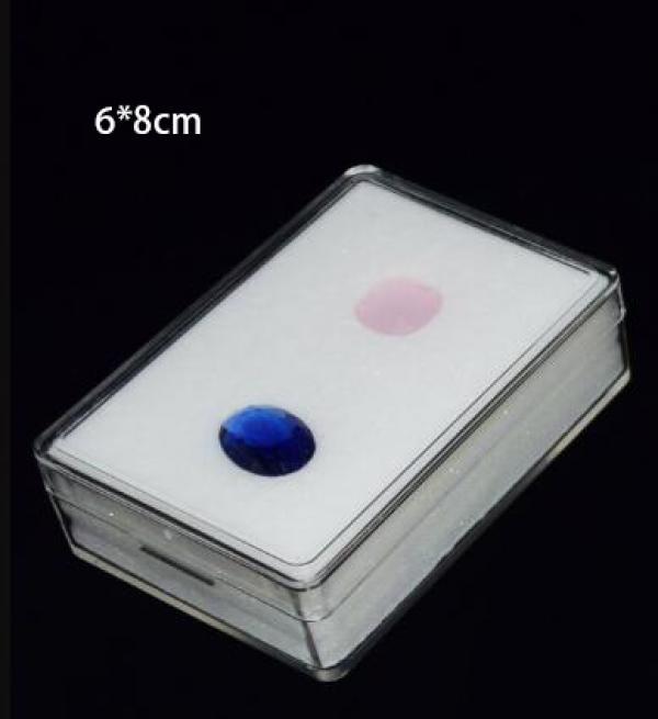 Plastic Rectangle Gem Box Gemstone Packaging Pendant Earring Organizer