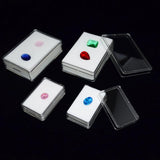 Plastic Rectangle Gem Box Gemstone Packaging Pendant Earring Organizer