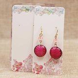 100pcs 4*9cm Kraft/Black/Hot Pink/White Paper Jewelry Display Card