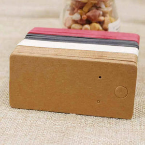 100pcs 4*9cm Kraft/Black/Hot Pink/White Paper Jewelry Display Card