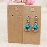 100pcs 4*9cm Kraft/Black/Hot Pink/White Paper Jewelry Display Card