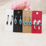 100pcs 4*9cm Kraft/Black/Hot Pink/White Paper Jewelry Display Card