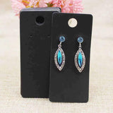 100pcs 4*9cm Kraft/Black/Hot Pink/White Paper Jewelry Display Card