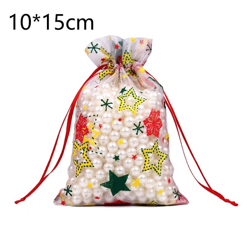 Organza Christmas Drawstring Bags Multicolor Pouches Candy Wedding Party Bags
