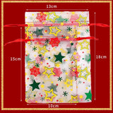 Organza Christmas Drawstring Bags Multicolor Pouches Candy Wedding Party Bags