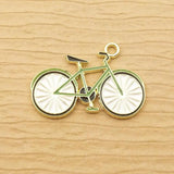 10pcs Enamel Bicycle Charm DIY Necklace Pendants