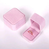 High Velvet Jewelry Earring Ring Display Case Box Red Purple Storage