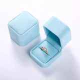 High Velvet Jewelry Earring Ring Display Case Box Red Purple Storage