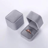 High Velvet Jewelry Earring Ring Display Case Box Red Purple Storage