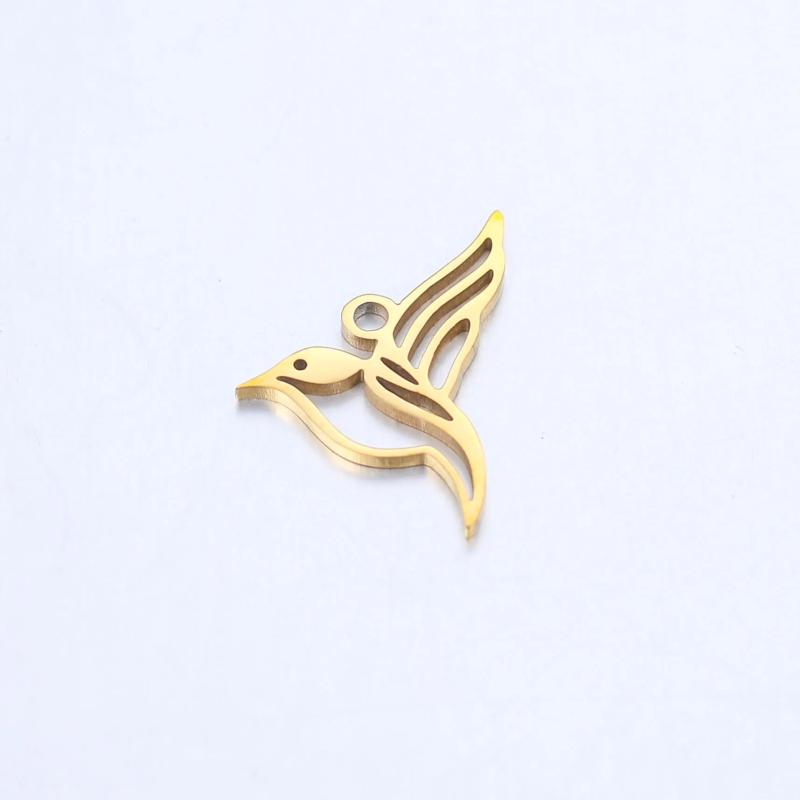 5pcs Stainless Steel Birdie Pendants for Women Jewelry DIY