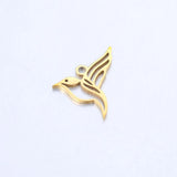 5pcs Stainless Steel Birdie Pendants for Women Jewelry DIY
