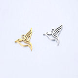 5pcs Stainless Steel Birdie Pendants for Women Jewelry DIY