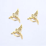 5pcs Stainless Steel Birdie Pendants for Women Jewelry DIY