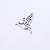 5pcs Stainless Steel Birdie Pendants for Women Jewelry DIY