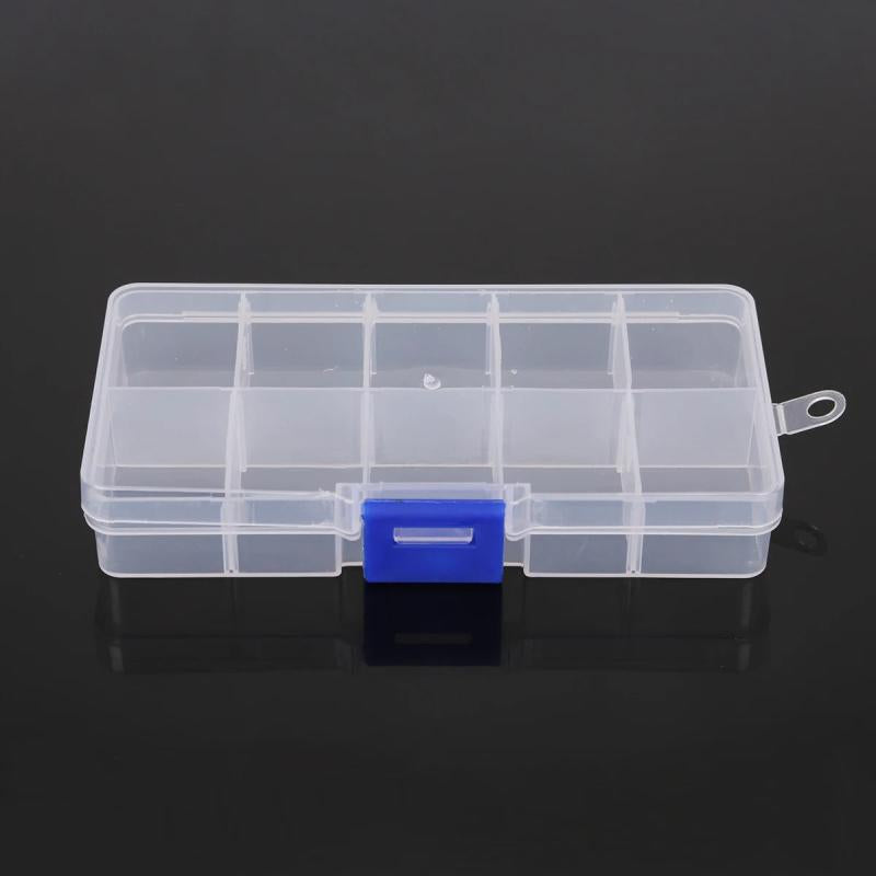 Adjustable 10 Storage Slots Organizer Box with Removable Compartments
