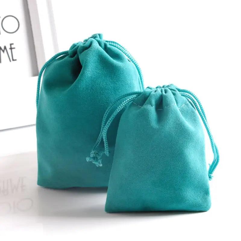 5 PCS Small Drawstring Velvet Pouch Sachet Gift Bag For Jewelry Wedding Party