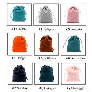 5 PCS Small Drawstring Velvet Pouch Sachet Gift Bag For Jewelry Wedding Party