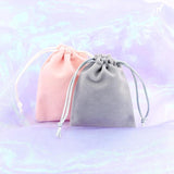 5 PCS Small Drawstring Velvet Pouch Sachet Gift Bag For Jewelry Wedding Party