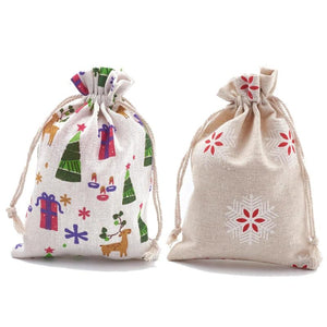 5pcs 18x13cm Drawstring Polycotton Bags Gift Packaging Bags