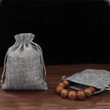 5pcs/lot 9.5x13cm Linen Drawstring Gift Bags for Jewelry Christmas Wedding