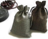5pcs/lot 9.5x13cm Linen Drawstring Gift Bags for Jewelry Christmas Wedding