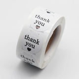500pcs 1inch Thank You Stickers with Heart
