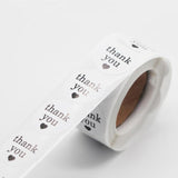 500pcs 1inch Thank You Stickers with Heart