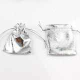 Adjustable Jewelry Packaging Velvet Bag Gold/Silver Drawstring 50pcs
