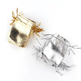Adjustable Jewelry Packaging Velvet Bag Gold/Silver Drawstring 50pcs