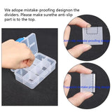 4pcs Rectangle Clear Plastic Storage Box Organizer for Jewelry Beads Earrings