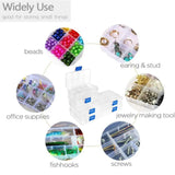 4pcs Rectangle Clear Plastic Storage Box Organizer for Jewelry Beads Earrings