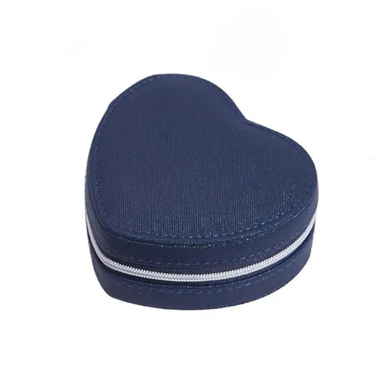Heart Jewelry Box Women's Travel Portable Earrings Necklace Organizer