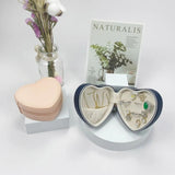 Heart Jewelry Box Women's Travel Portable Earrings Necklace Organizer