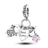 Soul Sister Love Beads Silver Dangle Charm for Bracelet Necklace