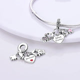 Soul Sister Love Beads Silver Dangle Charm for Bracelet Necklace