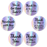 1.5 Inch Rainbow Thank You Labels Stickers Adhesive Holographic Seals