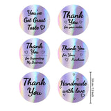 1.5 Inch Rainbow Thank You Labels Stickers Adhesive Holographic Seals