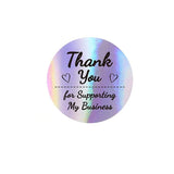 1.5 Inch Rainbow Thank You Labels Stickers Adhesive Holographic Seals