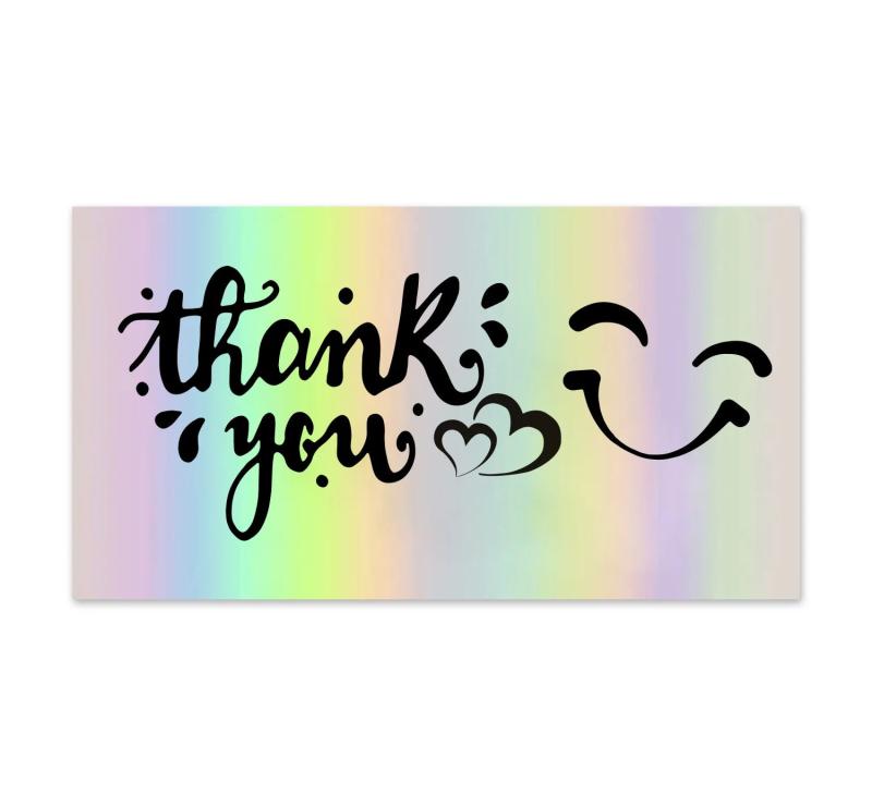 50pcs Small Business Reflective Cards - Thank You For Support