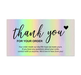 50pcs Small Business Reflective Cards - Thank You For Support
