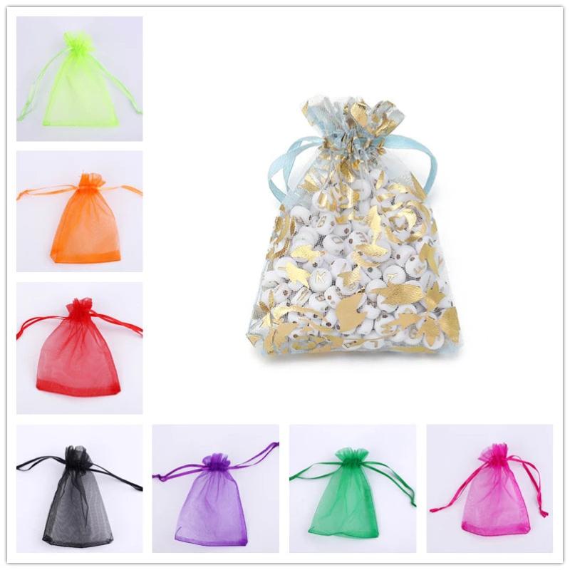 25pcs Organza Drawstring Gift Bags for Jewelry Wedding Packaging