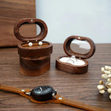 Portable Wood Ring Box For Wedding Proposal Engagement Ring Pendant Earrings Org