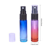 9Pcs Gradient Glass Spray Bottles 10ml for Perfume Essential Oil Storage