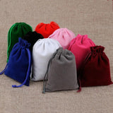 10pcs Velvet Drawstring Pouch for Jewelry Wedding Party Storage