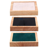 Wooden Velvet Jewelry Tray Storage Organizer for Bracelet Earrings