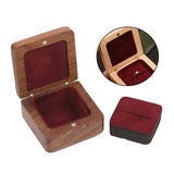 Wood Ring Organizer Case Portable Jewelry Box for Earrings