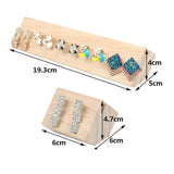 Wood Stud Earring Display Stand Holder Jewelry Storage Organizer